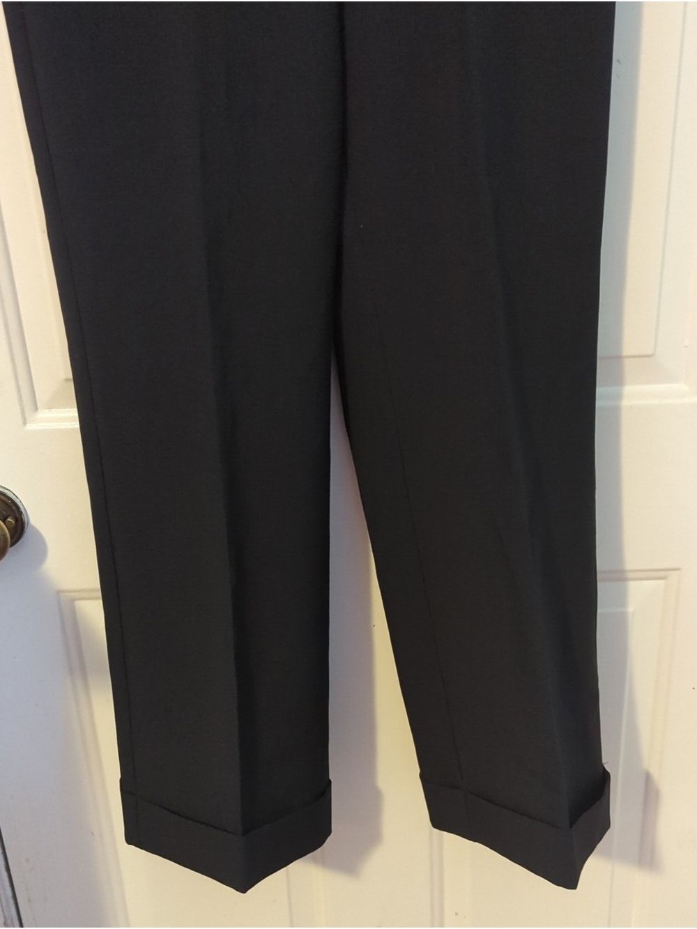 New York & Company Black Dress Pants Women's Size 12 Average Cuffed Hem - Picture 3 of 9